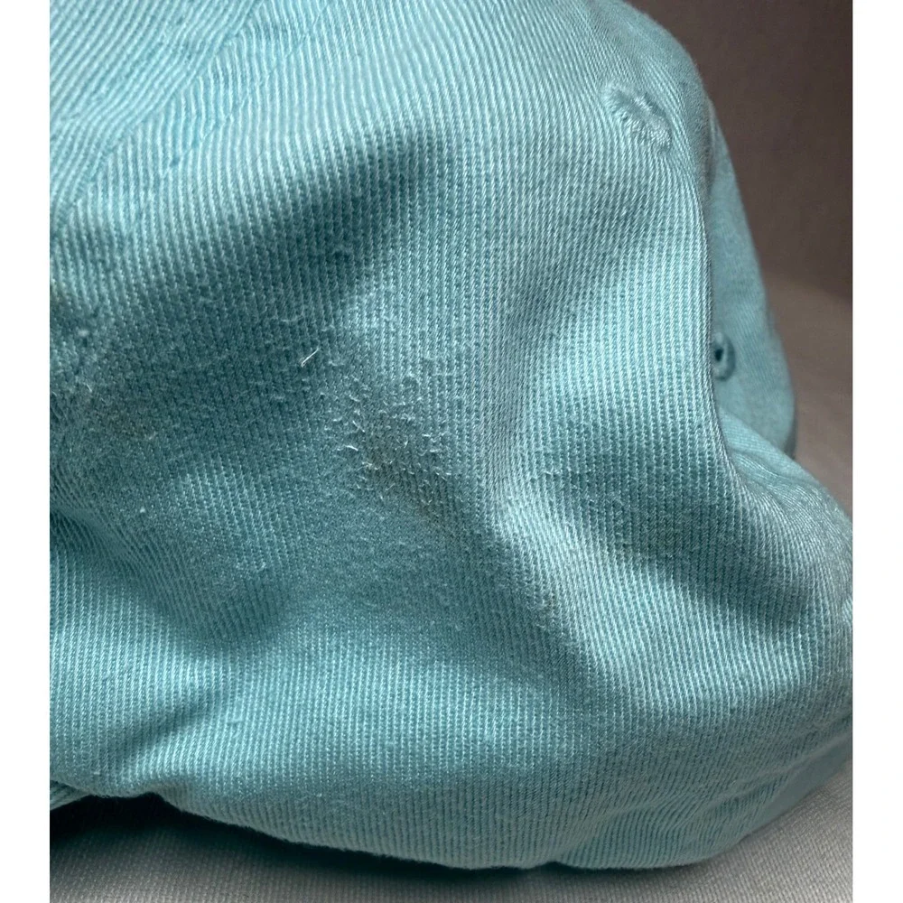 Vineyard Vines Whale Logo Adjustable Baseball Cap Light Blue Cotton Dad Hat